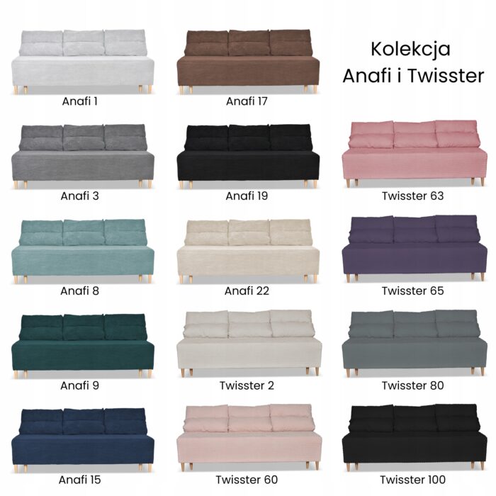 Kanapa sofa KIMO funkcja spania pojemnik Family Meble Twisster beż sztruks - obrazek 12