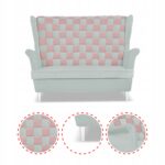 Zestaw uszak CAROL DUO sofa fotele pufy Family Meble szaro - różowy - obrazek 4