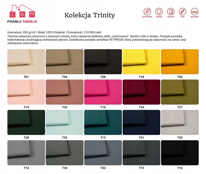 Zestaw uszak CAROL DUO sofa fotele pufy Family Meble szaro - różowy - obrazek 14