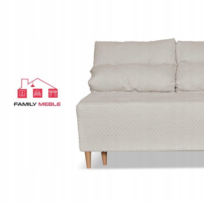 Kanapa sofa KIMO funkcja spania pojemnik Family Meble Twisster beż sztruks - obrazek 4