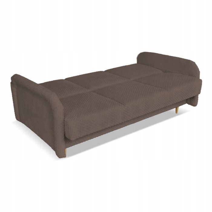 Kanapa sofa Merivo rozkładana wersalka f spania pojemnik Family brązowa - obrazek 9