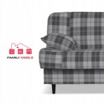 Kanapa sofa Sally rozkładana f spania Family meble krata szara - obrazek 2