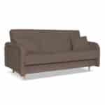 Kanapa sofa Merivo rozkładana wersalka f spania pojemnik Family brązowa - obrazek 6