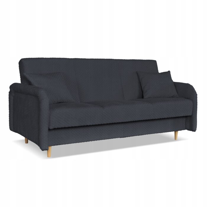 Kanapa sofa Merivo rozkładana wersalka f spania pojemnik Family grafitowa - obrazek 6