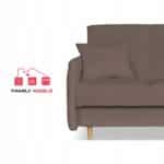 Kanapa sofa Merivo rozkładana wersalka f spania pojemnik Family brązowa - obrazek 2