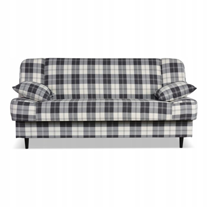 Kanapa sofa Sally rozkładana f spania Family meble krata granatowo - biała - obrazek 8