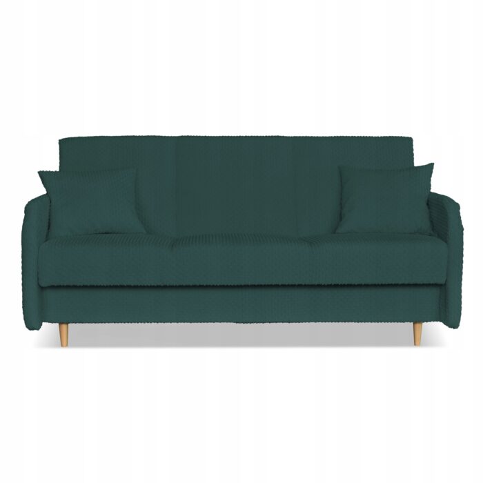 Kanapa sofa Merivo rozkładana wersalka f spania pojemnik Family zielona - obrazek 7