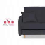 Kanapa sofa Merivo rozkładana wersalka f spania pojemnik Family grafitowa - obrazek 2