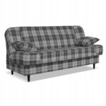 Kanapa sofa Sally rozkładana f spania Family meble krata szara - obrazek 7