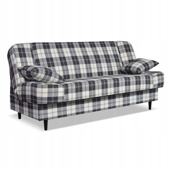Kanapa sofa Sally rozkładana f spania Family meble krata granatowo - biała - obrazek 7