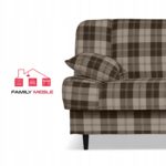 Kanapa sofa Sally rozkładana f spania Family meble krata brązowa - obrazek 2