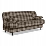 Kanapa sofa Sally rozkładana f spania Family meble krata brązowa - obrazek 7