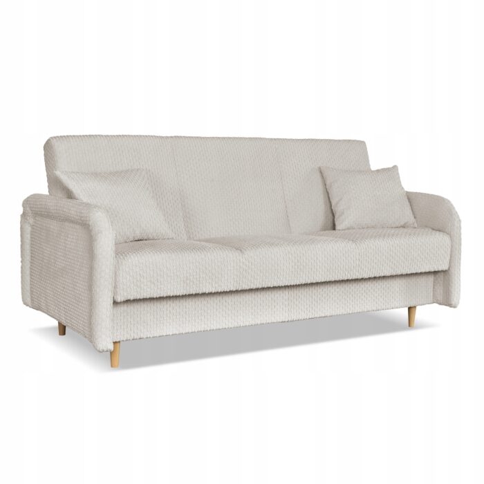 Kanapa sofa Merivo rozkładana wersalka funkcja spania pojemnik Family szara - obrazek 6