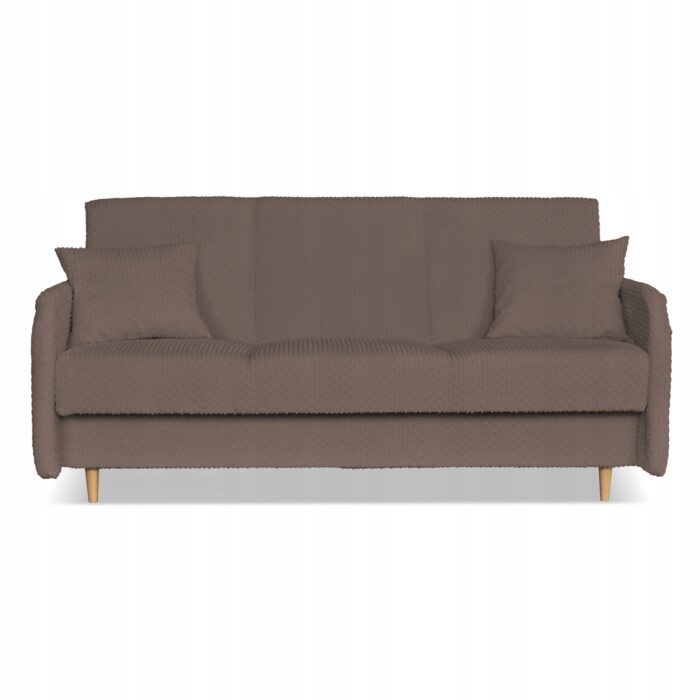 Kanapa sofa Merivo rozkładana wersalka f spania pojemnik Family brązowa - obrazek 7