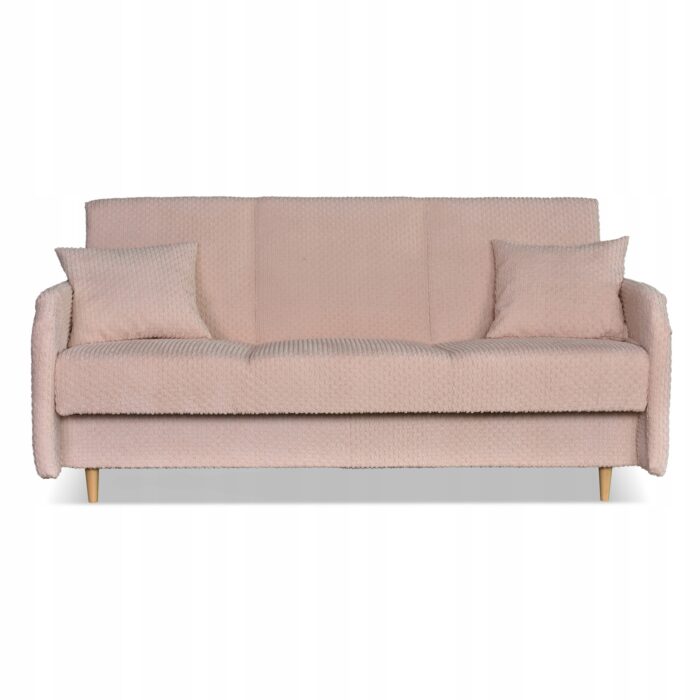 Kanapa sofa Merivo rozkładana wersalka f spania pojemnik Family różowa - obrazek 7