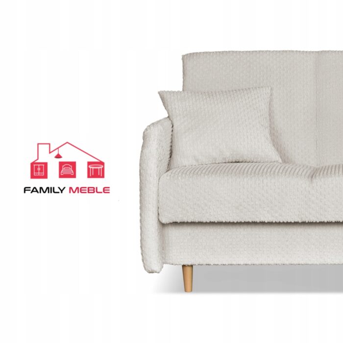 Kanapa sofa Merivo rozkładana wersalka funkcja spania pojemnik Family szara - obrazek 3