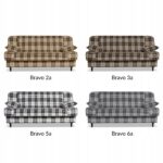 Kanapa sofa Sally rozkładana f spania Family meble krata brązowa - obrazek 11