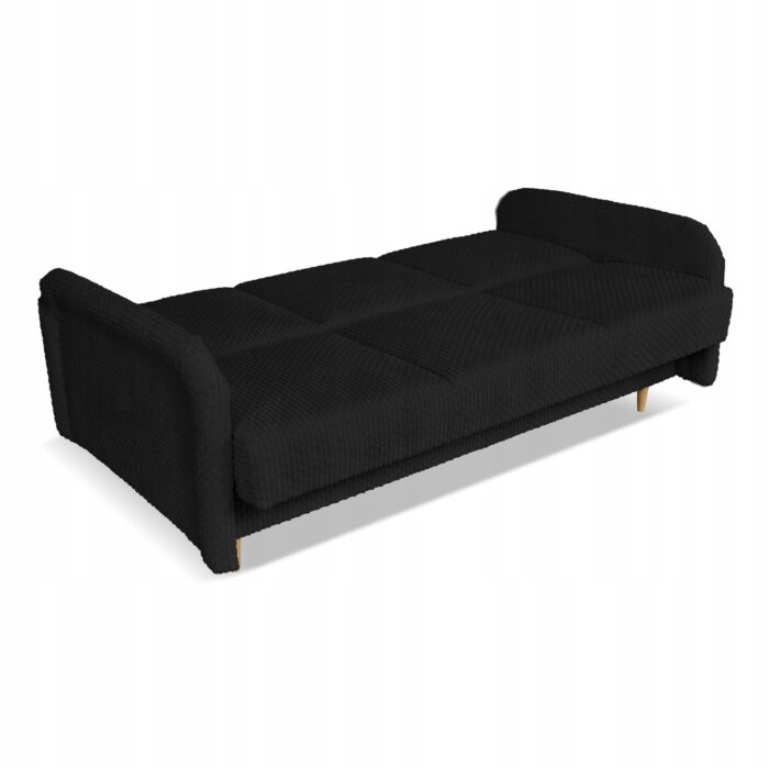 Kanapa sofa Merivo rozkładana wersalka f spania pojemnik Family czarna - obrazek 9