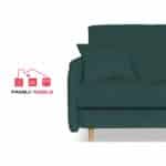 Kanapa sofa Merivo rozkładana wersalka f spania pojemnik Family zielona - obrazek 2