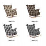 Fotel uszak Winston bujany skandynawski Family Meble krata szara - obrazek 9