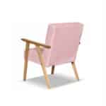Fotel w stylu PRL retro vintage SOLER Family Meble różowy welur Hunter - obrazek 9