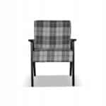 Fotel w stylu PRL retro vintage SOLER Family Meble krata szara - obrazek 7
