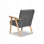 Fotel w stylu PRL retro vintage SOLER Family Meble grafitowy sztruks Anafi - obrazek 10