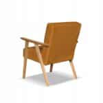 Fotel w stylu PRL retro vintage SOLER Family Meble musztardowy welur Hunter - obrazek 9