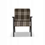 Fotel w stylu PRL retro vintage SOLER Family Meble krata brązowa - obrazek 7