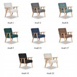 Fotel w stylu PRL retro vintage SOLER Family Meble szary sztruks Anafi - obrazek 13
