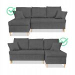 Narożnik Wigo rozkładany z funkcją spania Family Meble welur szary - obrazek 9