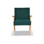 Fotel w stylu PRL retro vintage SOLER Family Meble zielony sztruks Anafi - obrazek 8