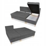 Narożnik Wigo rozkładany z funkcją spania Family Meble welur szary - obrazek 12