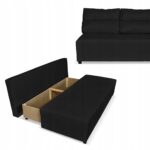Zestaw KIMO funkcja spania sofa fotele Family Meble czarny Hunter welur - obrazek 7