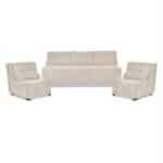 Zestaw KIMO funkcja spania sofa fotele Family Meble beżowy Anafi sztruks - obrazek 2