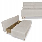 Zestaw KIMO funkcja spania sofa fotele Family Meble beżowy Twisster sztruks - obrazek 7