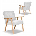 fotel PRL zestaw retro vintage SOLER Family Meble szary sztruks Anafi - obrazek 2