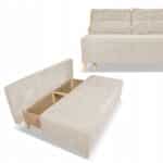 Zestaw KIMO funkcja spania sofa fotele Family Meble beżowy Anafi sztruks - obrazek 7
