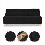 Zestaw KIMO funkcja spania sofa fotele Family Meble czarny Anafi sztruks - obrazek 5