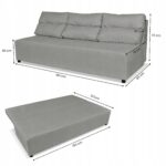 Zestaw KIMO funkcja spania sofa fotele Family Meble j. szary Hunter welur - obrazek 6