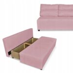 Zestaw KIMO funkcja spania sofa fotele Family Meble różowy Hunter welur - obrazek 7