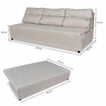 Zestaw KIMO funkcja spania sofa fotele Family Meble beżowy Hunter welur - obrazek 6