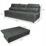 Zestaw KIMO funkcja spania sofa fotele Family Meble c. szary Ramona welur - obrazek 6
