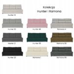 Zestaw KIMO funkcja spania sofa fotele Family Meble j. szary Ramona welur - obrazek 12