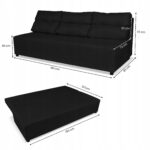 Zestaw KIMO funkcja spania sofa fotele Family Meble czarny Hunter welur - obrazek 6