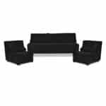 Zestaw KIMO funkcja spania sofa fotele Family Meble czarny Anafi sztruks - obrazek 2