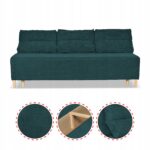 Zestaw KIMO funkcja spania sofa fotele Family Meble zielony Anafi sztruks - obrazek 5