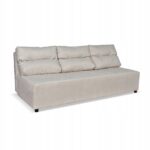 Zestaw KIMO funkcja spania sofa fotele Family Meble beżowy Hunter welur - obrazek 4