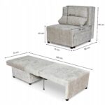 Zestaw KIMO funkcja spania sofa fotele Family Meble j. szary Ramona welur - obrazek 10