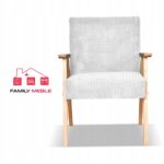 fotel PRL zestaw retro vintage SOLER Family Meble szary sztruks Anafi - obrazek 5